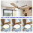 Damecia 52'' Ceiling Fan with LED Lights-1444270906