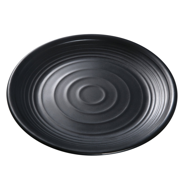 Black Pearl Round Melamine Dinner Plate