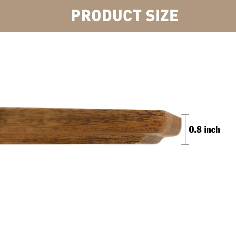 Millwood Pines Comana Walnut Tray, 0.8" H x 7.9" L x 7.9" W