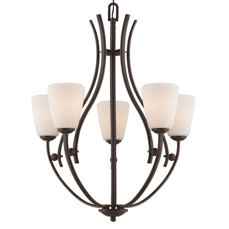 Rhinehart 5 - Light Shaded Chandelier