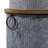 Metal Silver Storage Bench with Brown Wood Top Set