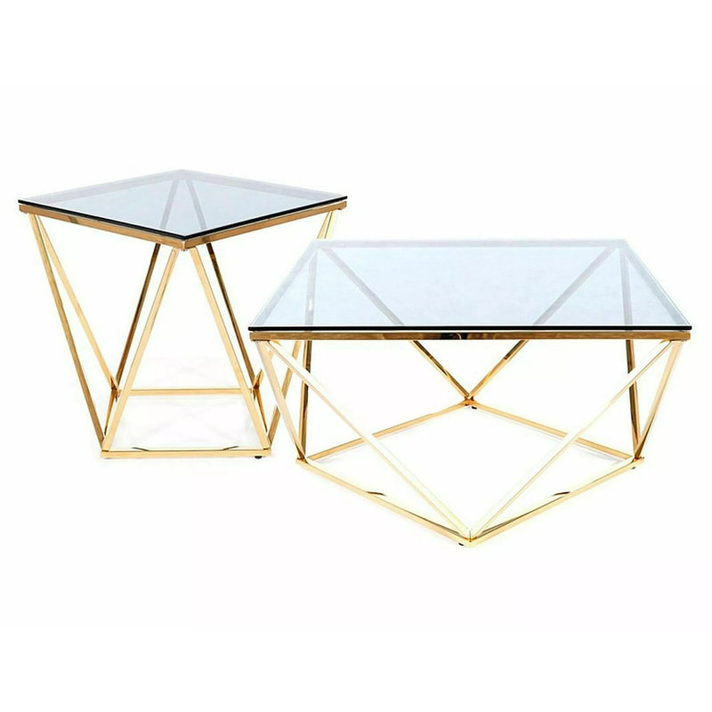 Azu Frame Coffee Table, 80cm H x 80cm L x 80cm D