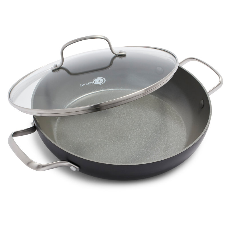 GreenPan Chatham 11" Gray Ceramic Nonstick Everyday Pan with Lid