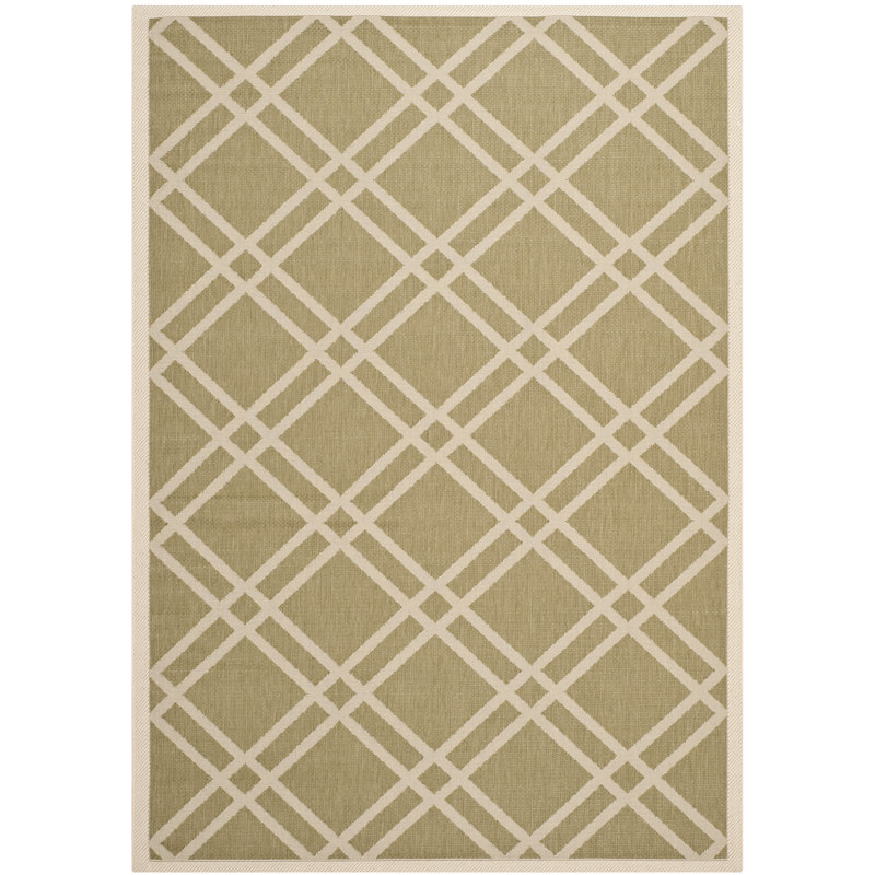 Kessler Geometric Hand Woven Indoor / Outdoor Area Rug, Rectangle 61 x 109 cm