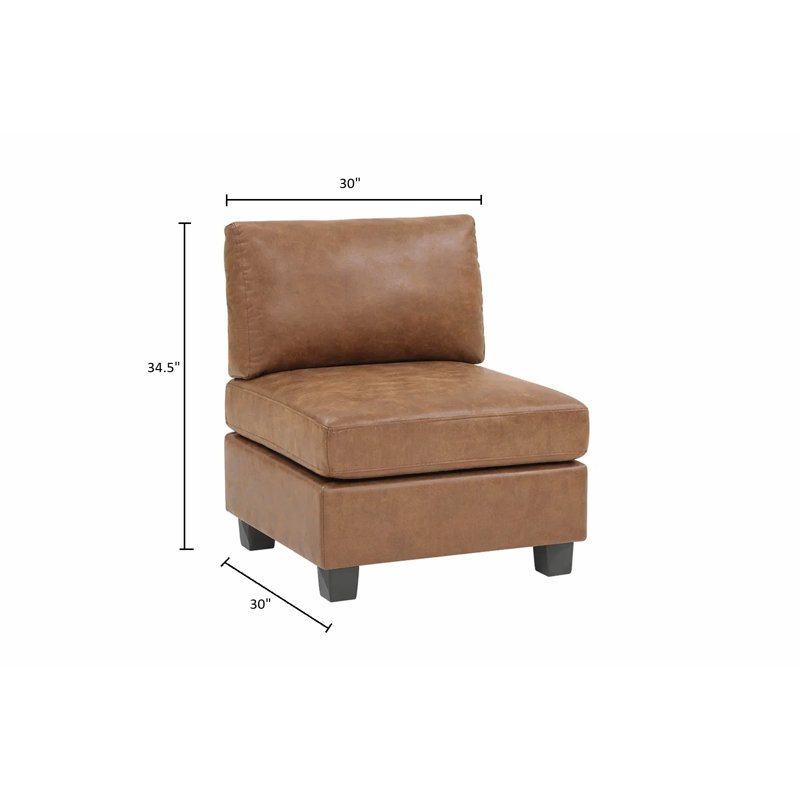 Fauteuil d'appoint moderne sans accoudoirs