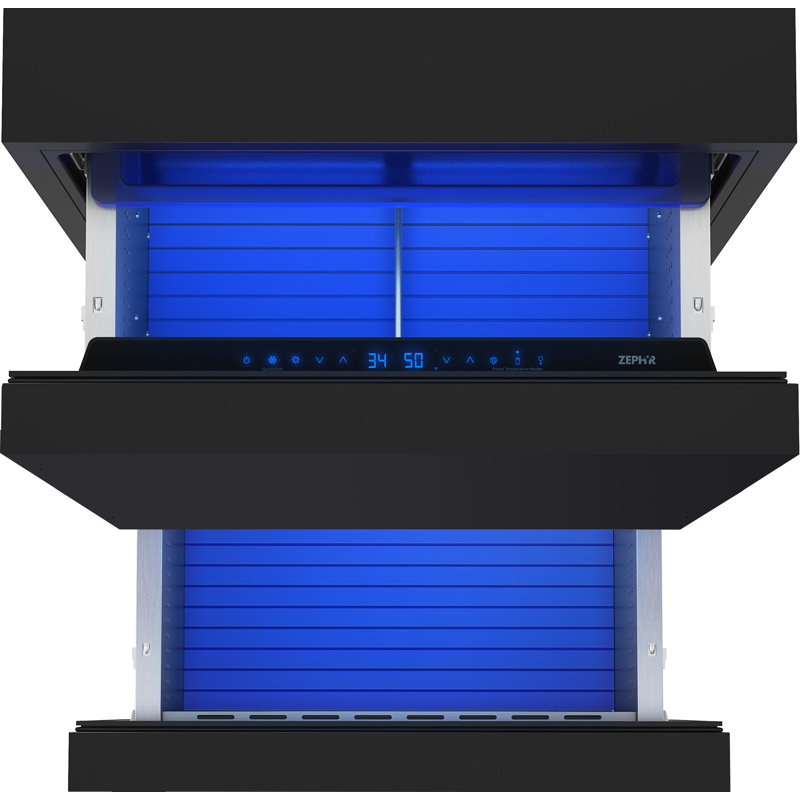 Zephyr Presrv 24" Built-In Dual Zone Panel Ready Refrigerator Drawers