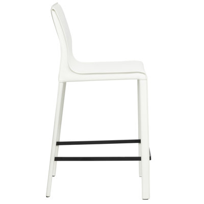 Upholstered Counter Stool with Metal Frame