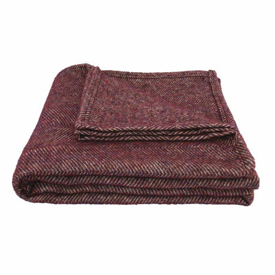 Jacques Wool Blend Washable Chevron Blanket