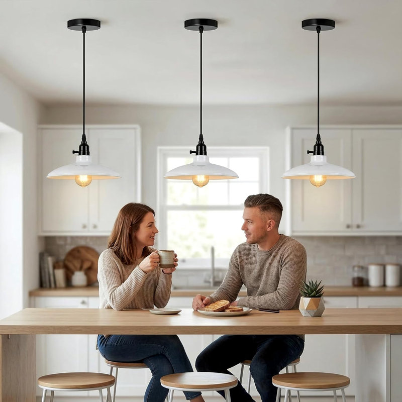 1 - Light Single Pendant, White