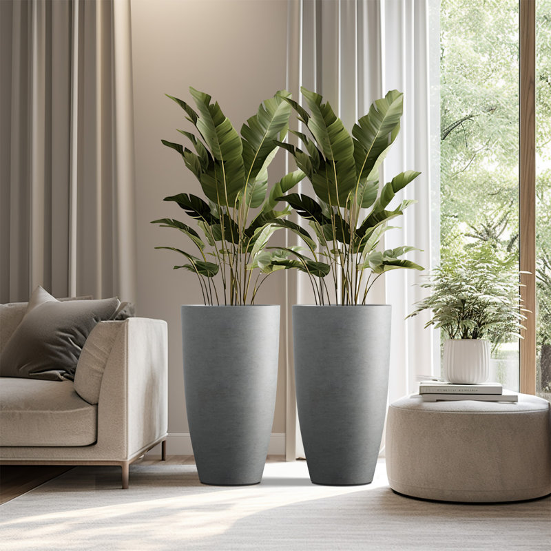Khailey Handmade Pot Planter, Stone