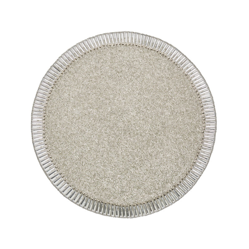 Bevel Placemat, Silver/Crystal