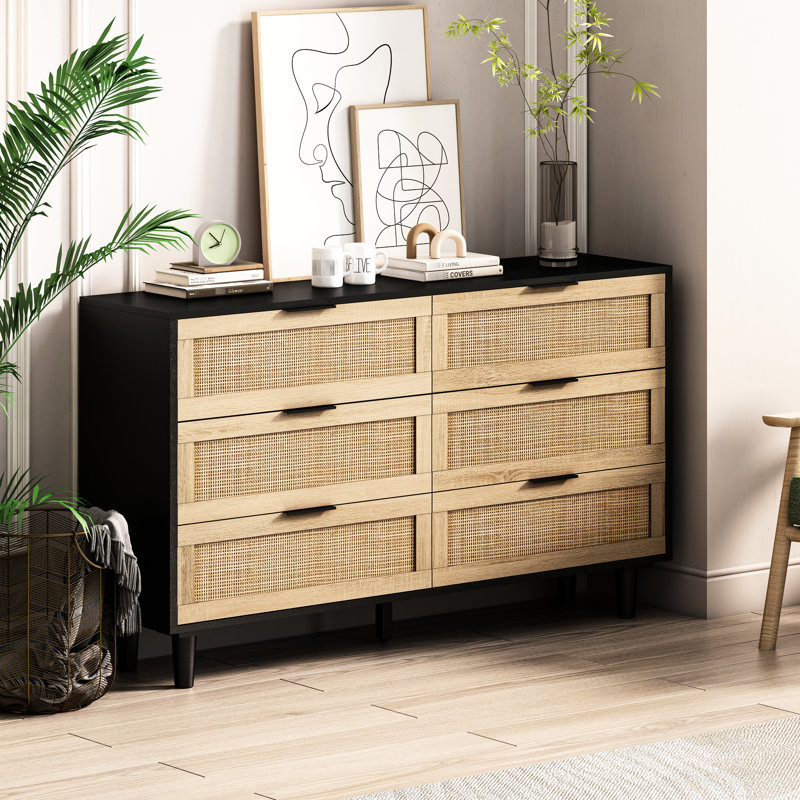 Unité de rangement 6 noir, pour commode 6 pièces, noir, pour chambre à coucher et salon, 51,76 po.