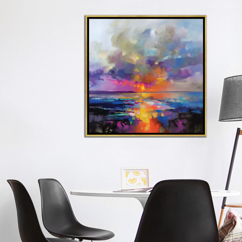 Main Sequence by Scott Naismith - Painting Print, No Matte, 37" H x 37" W x 1.5" D, Gold Framed Canvas