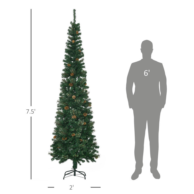 Arbre de Noël artificiel au crayon, 7.5'