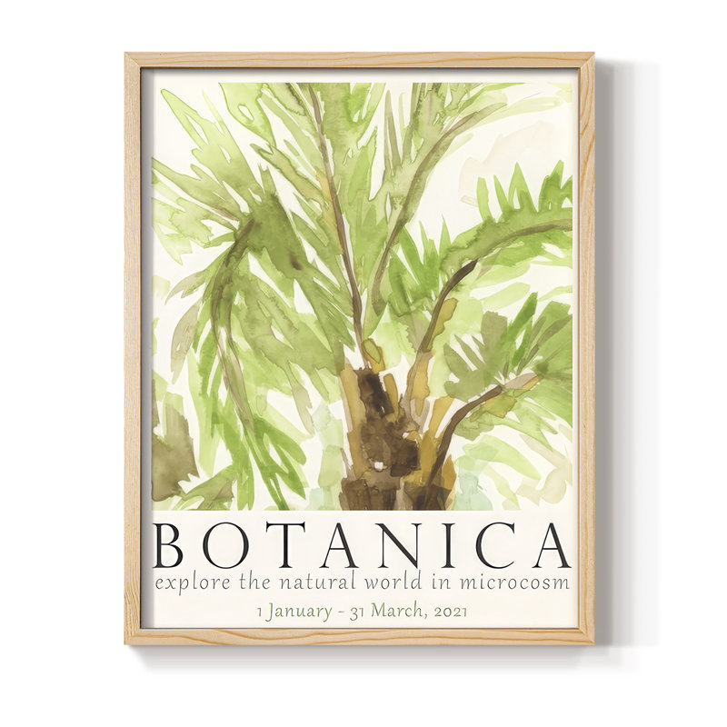 Affiche botanique d'exposition II de Botanica, bois massif, Naturel, H 30 po x l 24 po