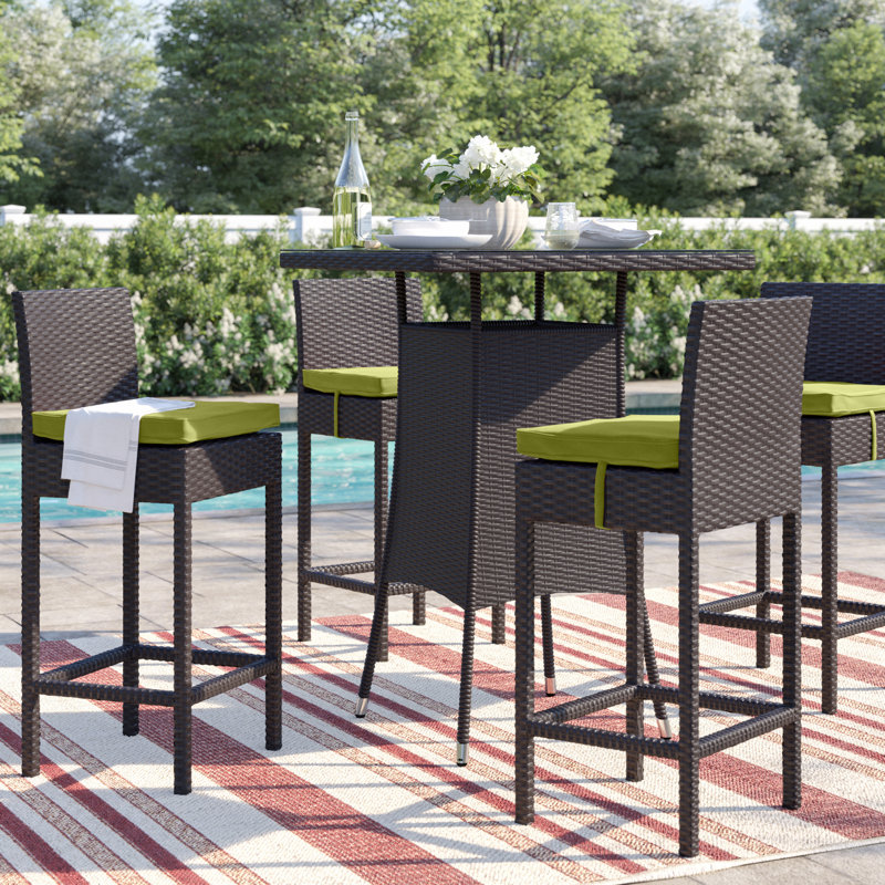 Chaise de patio avec coussin Convene, Espresso et péridot