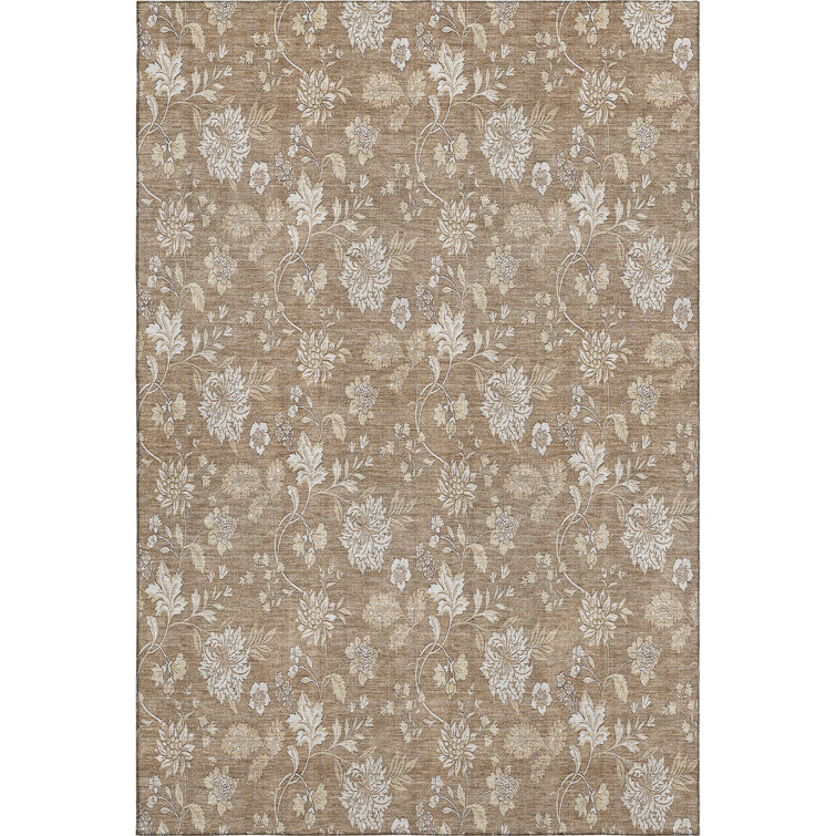 Premium Machine Washable Prisco Copper Rug