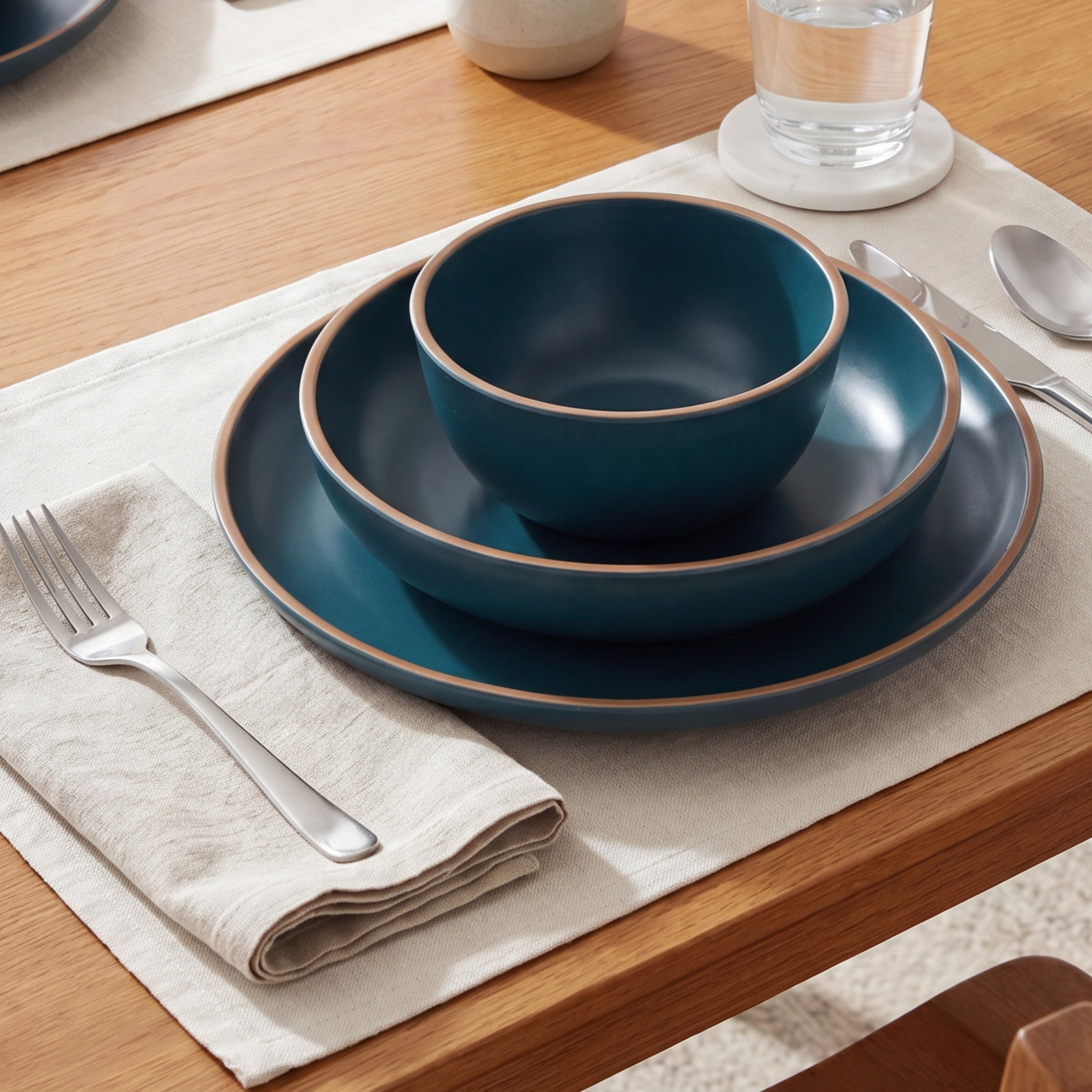 Rockabye Dinnerware Set, Teal