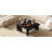 Coffee Table Set, Rectangle Coffee Table With Splicing Design-1313819180