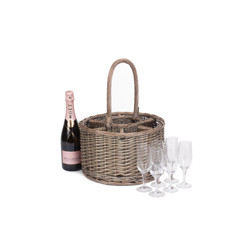 Wicker Drinks Special Event Party Basket