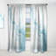 Art de marbre liquide bleu clair et blanc - Rideau moderne - Velours obscurcissant - 1 panneau-70405035
