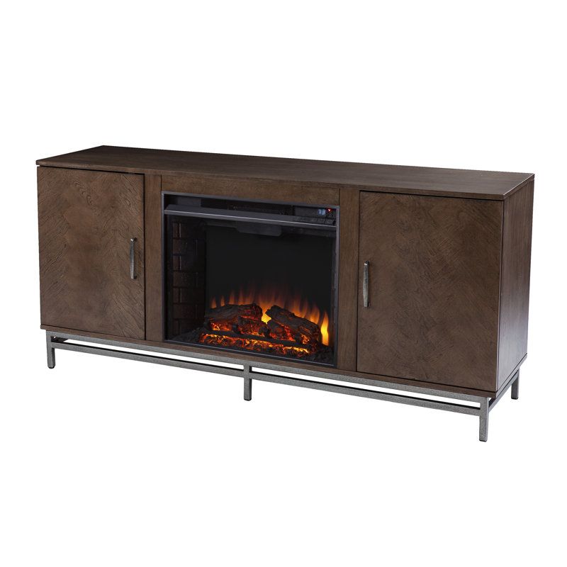 Codd Media Storage Electric Fireplace, 20" H x 23.75"  W x 8.25" D
