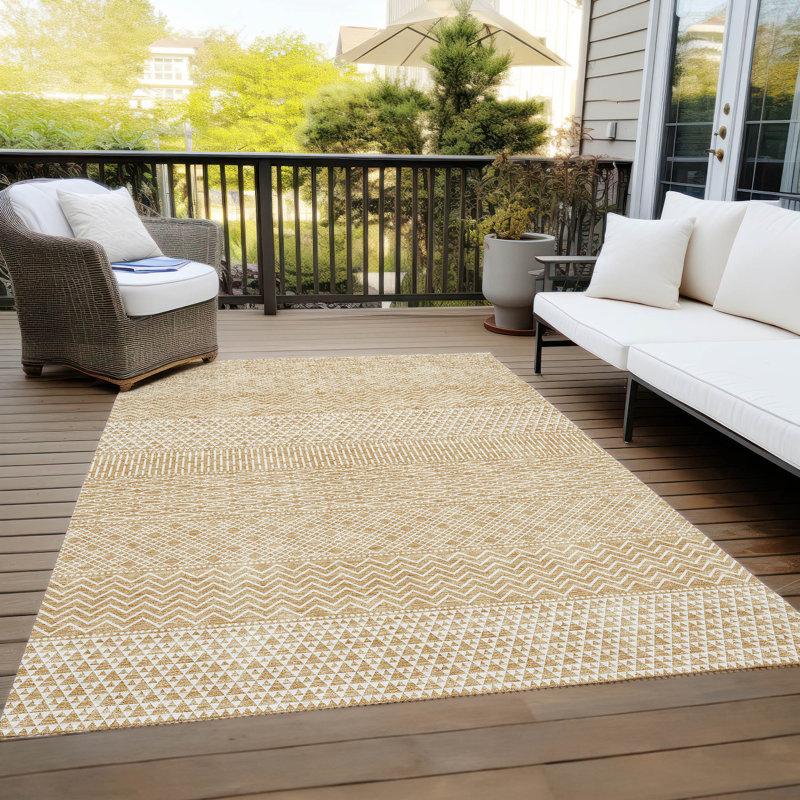 Tisdell Area Rug with Non-Slip Backing, Rectangle 10' x 14'