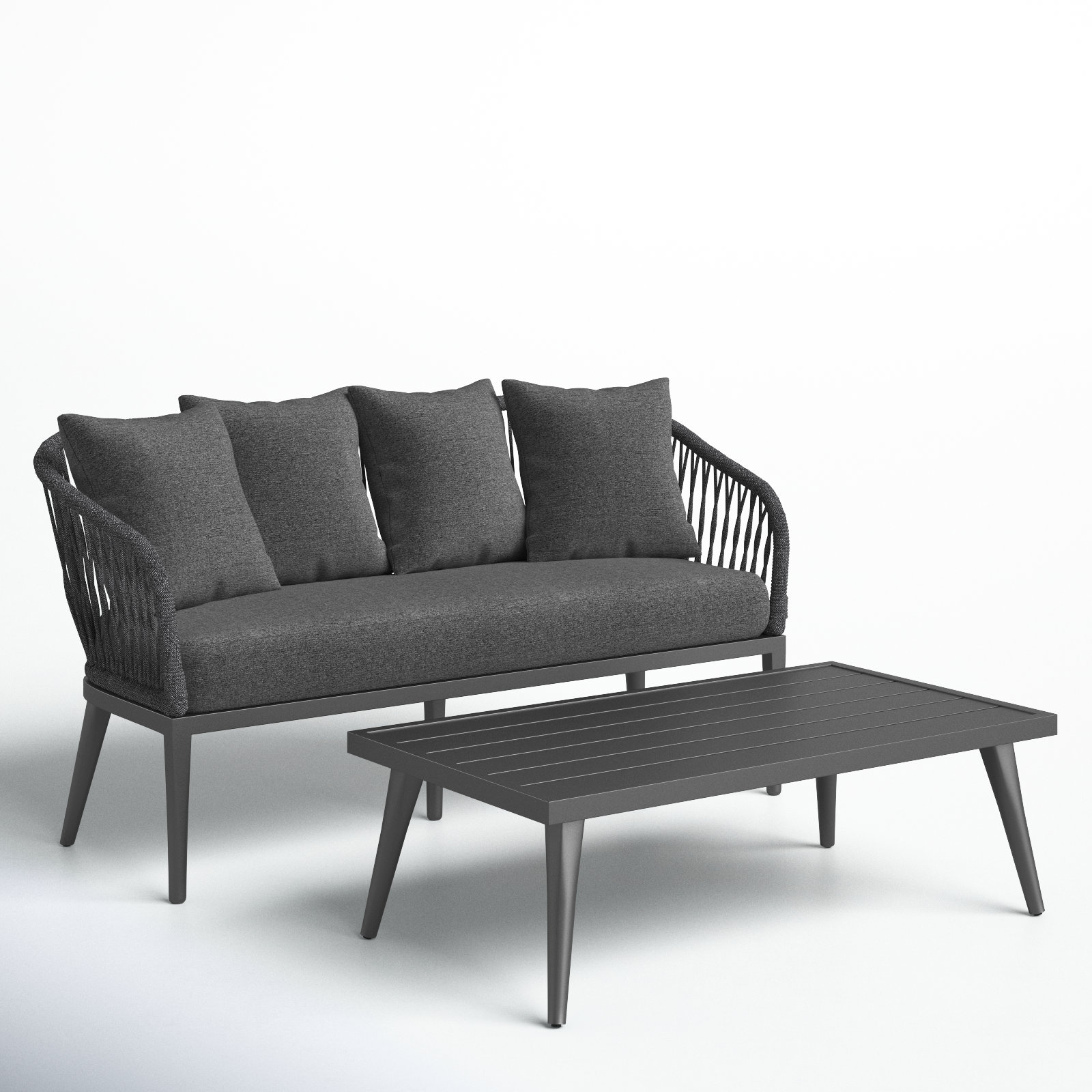 Tommas 2 - Person Patio Conversation Set with Cushions