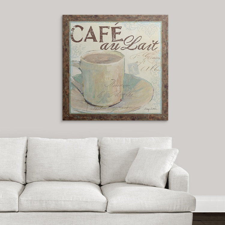 « café du matin i », reproduction d’impression avery tillmon, H 35 po x l 35 po x P 1,5 po, Toile