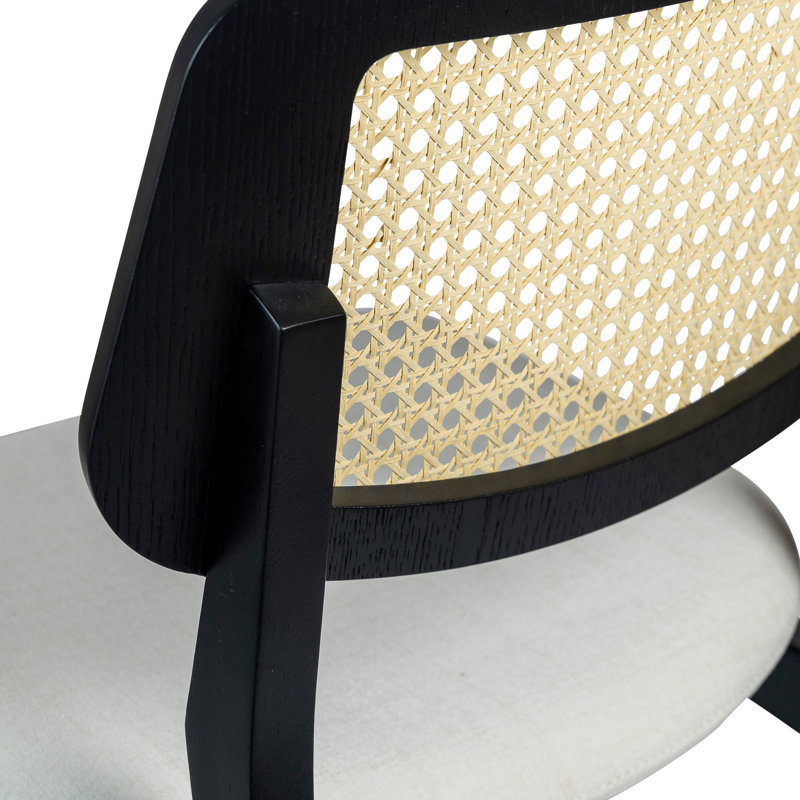 Chaise Adalay Cane, Albâtre / cadre Ebano