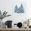 «Winter Evergreen Trio Abstract Contemporary Forest Landscape», art mural-129001110