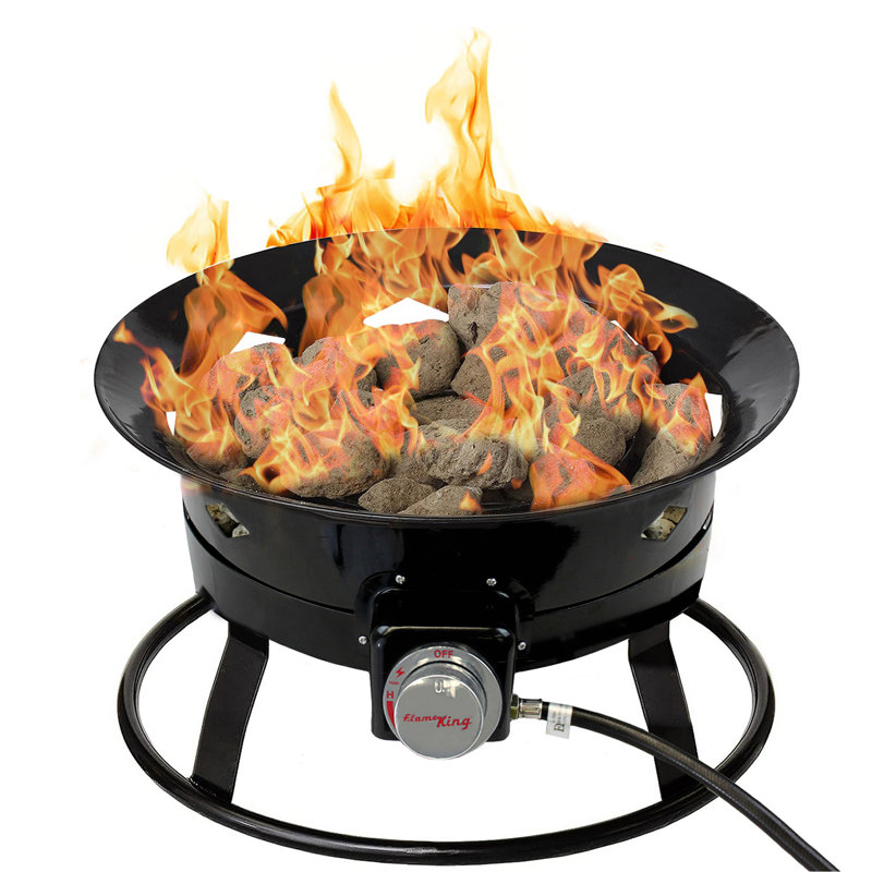 Flame King Smokeless Propane Fire Pit, 19-inch Portable Fire Bowl