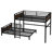 Metal Bunk Bed With Raised Security Fence And Noise-Free Design-125179194