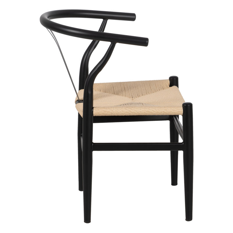 Boaz 42cm H Wishbone Armchair, Black