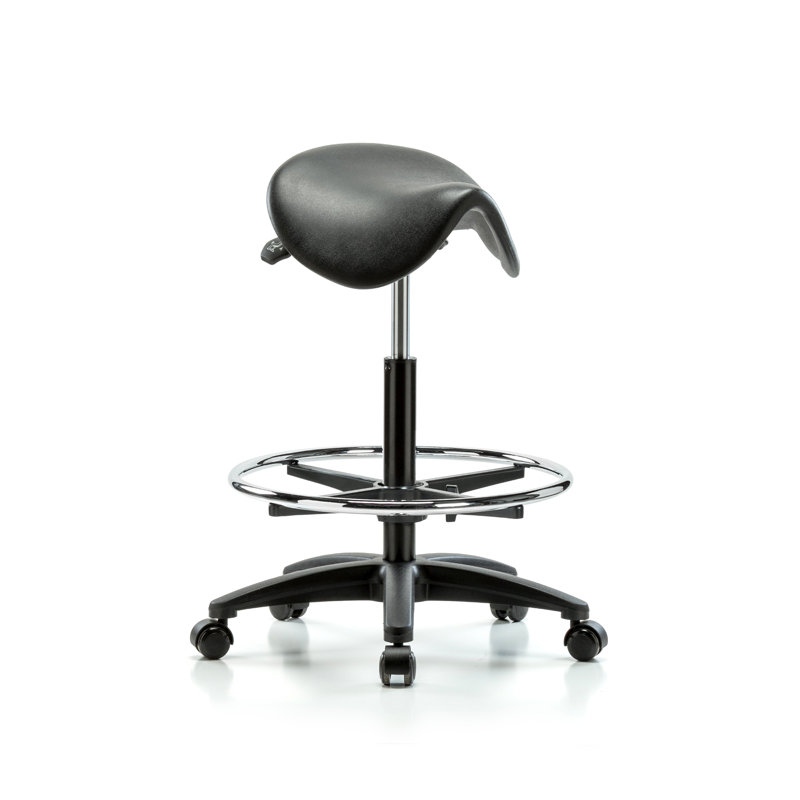 Tabouret à hauteur réglable avec anneau pour pied