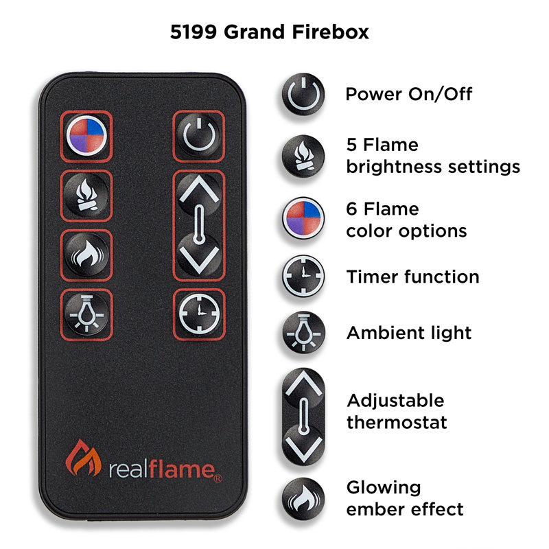 Ashton 92" Grand Electric Fireplace by Real Flame