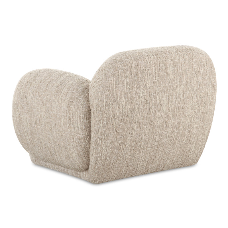 Mikah Upholstered Armchair, Off White Boucle