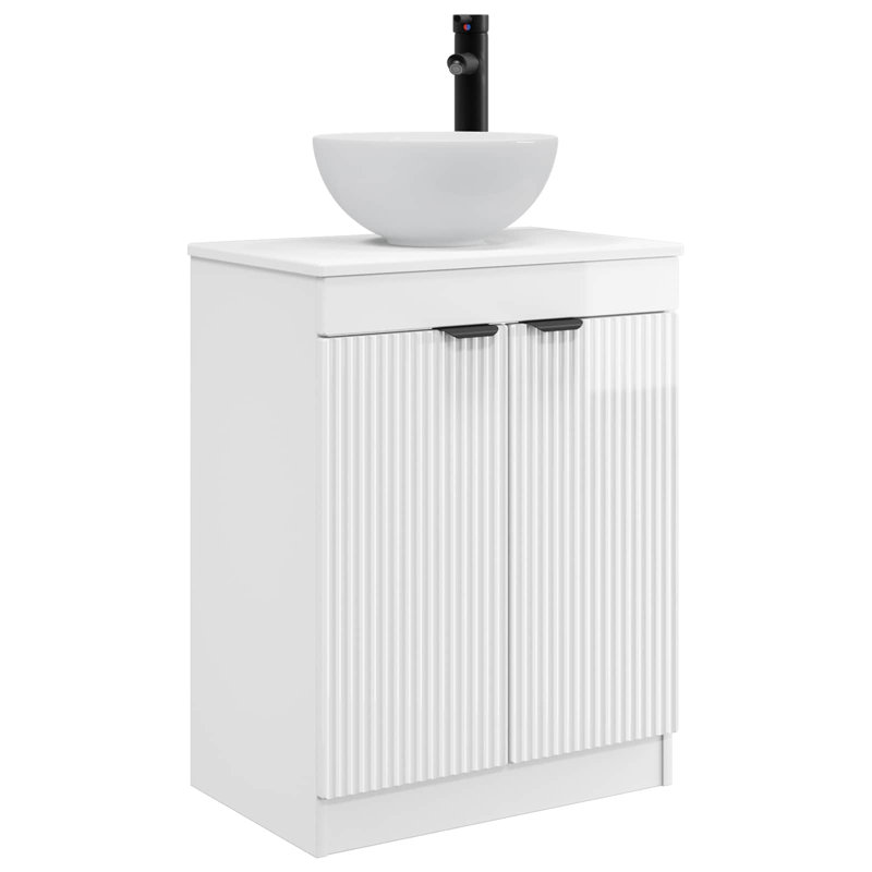 540 mm Bathroom Vanity, High Gloss White