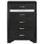 Commode de chambre noire à 6 tiroirs-472414465