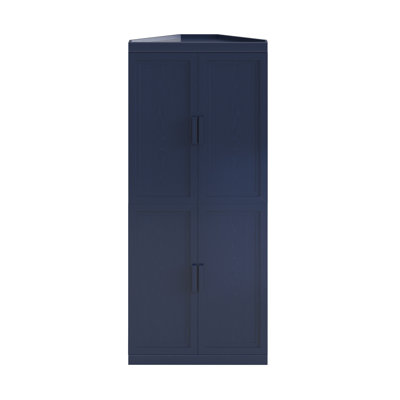 Corner Storage Cabinet, Stackable Corner Shelf for Living Room, Bedroom, Kitchen, Solid Wood Veneer