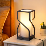 Burdena Metal Touch Control Table Lamp with USB and Bulb Included
