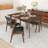 Kentaro Mid-Century Style 5 Piece Solid Wood Dining Set