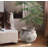Perrinton Handmade Off White Rustic Cauldron MgO Pot Planter