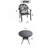 5-Piece Set Of Cast Aluminum Patio Furniture With Black Frame And Seat Cushions