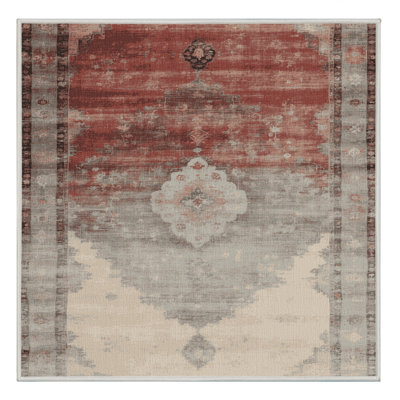 Machine Washable Overdyed Beige Area Rug