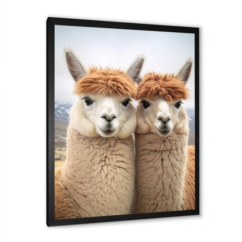 Alcapas Curious Companions Two, reproduction d'art sur toile encadrée, H 44 po x l 34 po x P 1,5 po, Cadre photo noir