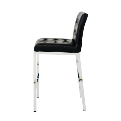 Minimalist PU Fabric Design, Electroplated Metal Legs, Round Tempered Glass Table Top
