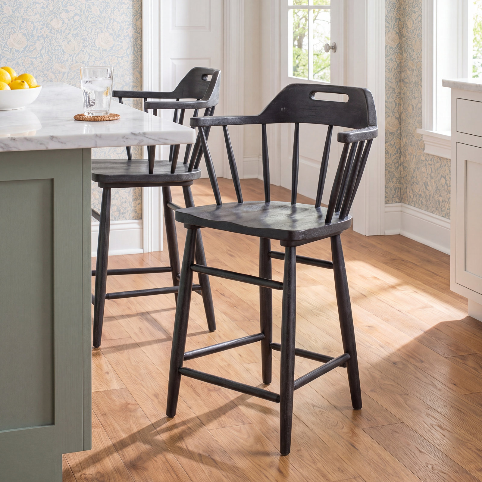 Country Living 24" Bar Stool, Black