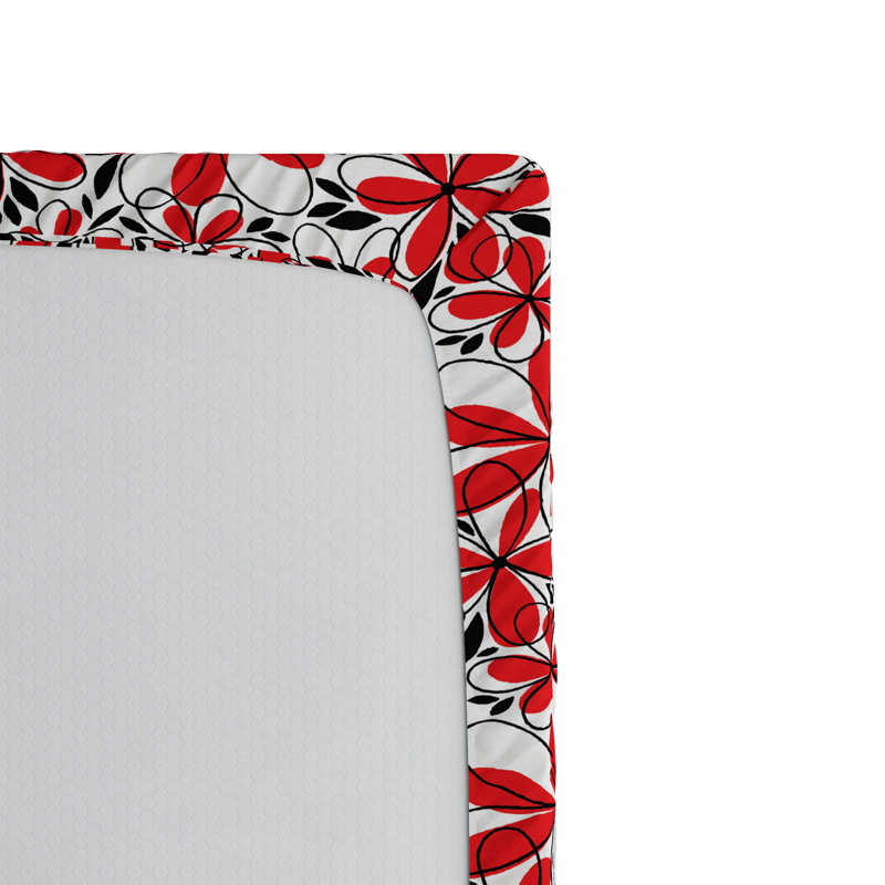 Microfiber Floral Fitted Sheet, Full Fitted Sheet