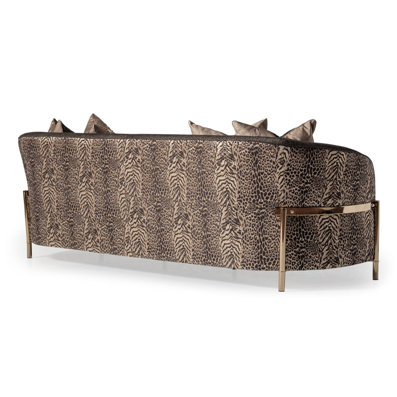 Lisbon 98'' Chenille Round Arm Sofa, Onyx Chenille